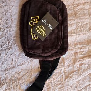Brown Corduroy Crossbody Bag